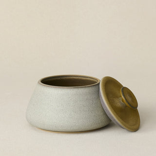Close-up details of the one-of-a-kind canister.