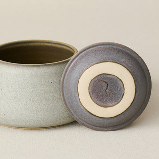 Close-up details of the one-of-a-kind canister.