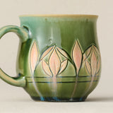 Close-up details of the one-of-a-kind mug.