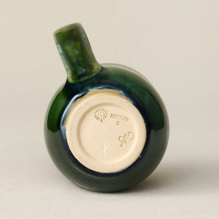 Close-up details of the one-of-a-kind mug.
