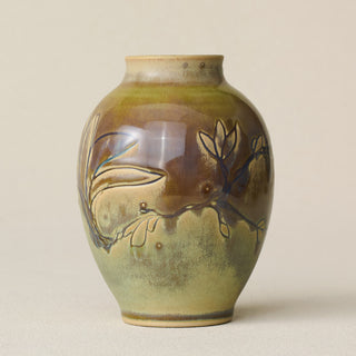 Close-up details of the one-of-a-kind vase.