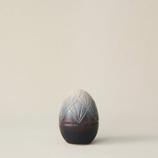 Hand-thrown and hand-glazed ceramic egg by Rookwood Pottery
