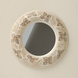 Hand-thrown and hand-glazed ceramic mirror by Rookwood Pottery