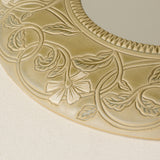 Close-up details of the one-of-a-kind mirror.