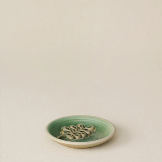 Hand-thrown and hand-glazed ceramic jewelry dish by Rookwood Pottery
