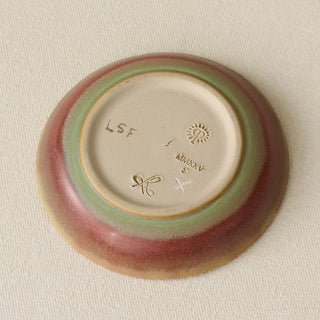 Close-up details of the one-of-a-kind jewelry dish.