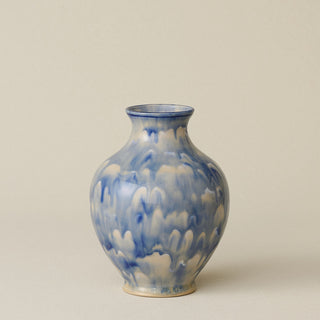 The Boule Vase by Tammy Maloney with expressive, layered glazes.