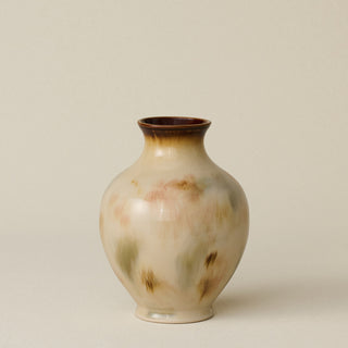 The Boule Vase by Tammy Maloney with expressive, layered glazes.