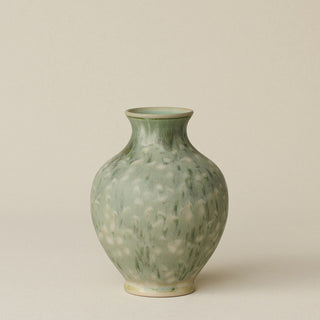 The Boule Vase by Tammy Maloney with expressive, layered glazes.
