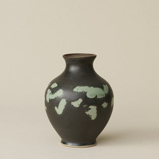 The Boule Vase by Tammy Maloney with expressive, layered glazes.
