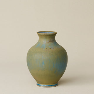 The Boule Vase by Tammy Maloney with expressive, layered glazes.