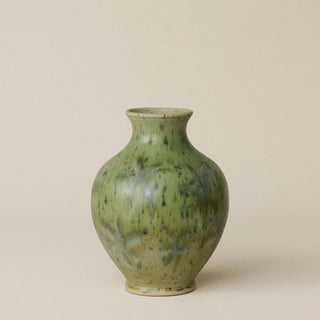 The Boule Vase by Tammy Maloney with expressive, layered glazes.