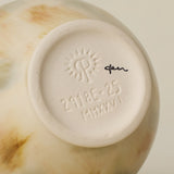 Close-up of the bottom of the Rookwood Boule Vase by Tammy Maloney. Includes cipher, Rookwood 'RP', mold number 2918E-25, and year of production: 2026.