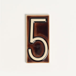 House Number Tile, Brandy